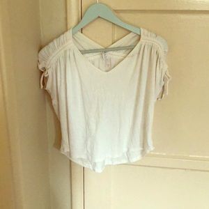 Soft off white viscose silk blouse